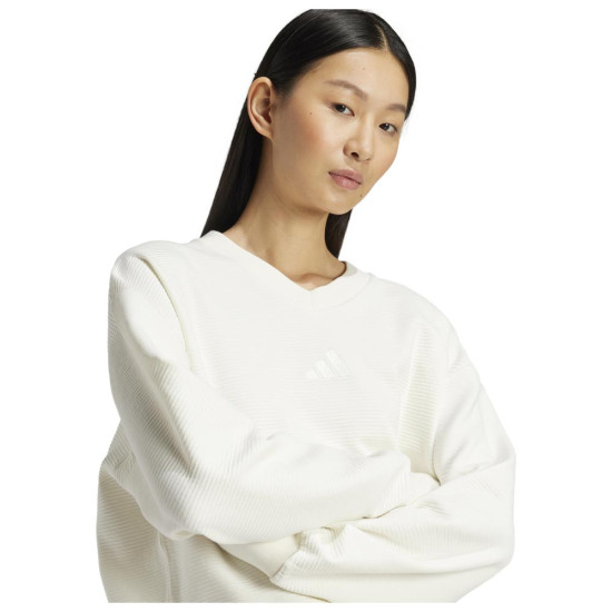 Adidas Γυναικείο φούτερ All SZN Ribbed V-Neck Sweatshirt Adidas Γυναικείο φούτερ All SZN Ribbed V-Neck Sweatshirt